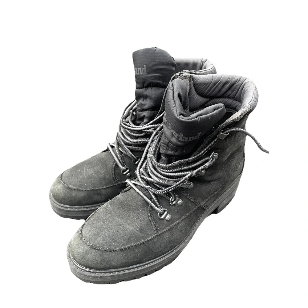 Timberland Courmayeur Valley Boots Womens‎ Size 8.5 Black Waterproof Shoes